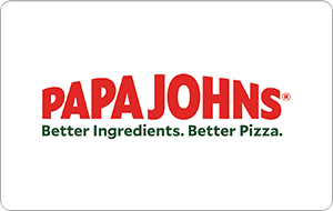 Papa John's gift card